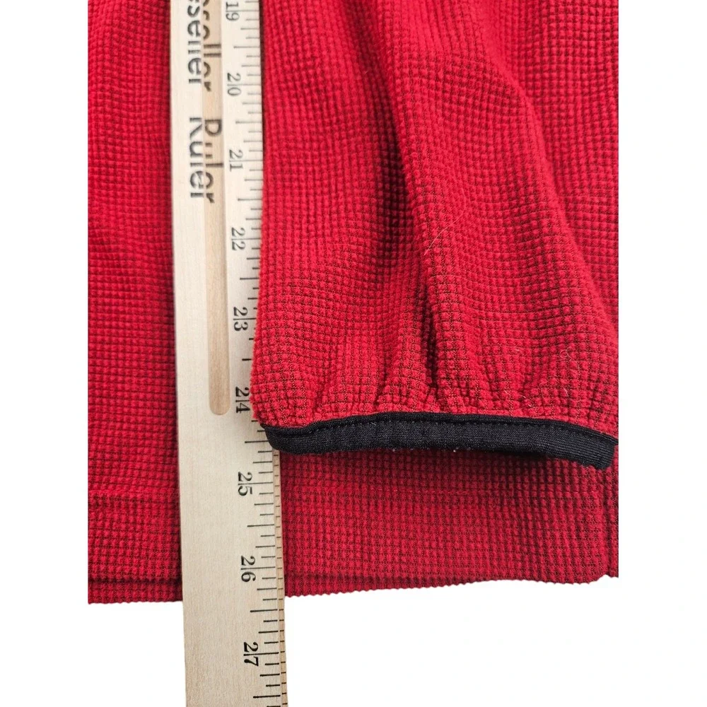 LL Bean Sweater Mens Large‎ Tall Red 1/4 Zip Pullover Gorpcore Hiking Outdoors